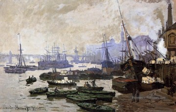 Bateaux dans le port de Londres Claude Monet Peinture à l'huile
